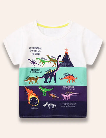 Dinosaur Evolution Printed T-Shirt